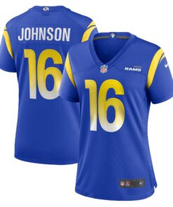 Tyler Johnson Los Angeles Rams  Women_s Team Game Jersey   Royal