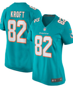 Tyler Kroft Miami Dolphins  Women_s Team Game Jersey   Aqua