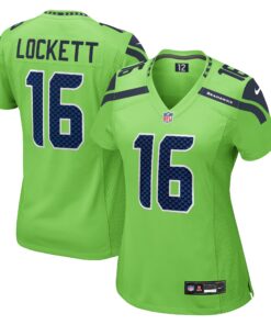 Tyler Lockett Seattle Seahawks  Women_s  Game Jersey  Neon Green