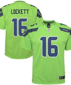 Tyler Lockett Seattle Seahawks  Youth Game Jersey  Neon Green