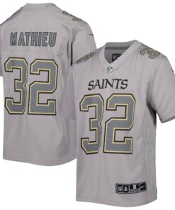 Tyrann Mathieu New Orleans Saints  Youth Atmosphere Game Jersey  Gray