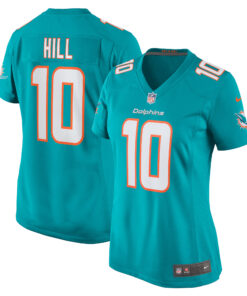 Tyreek Hill Miami Dolphins  Women_s Player Jersey  Aqua