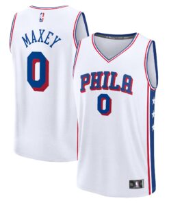 Tyrese Maxey Philadelphia 76ers Fanatics Fast Break Replica Player Jersey - Association Edition - White