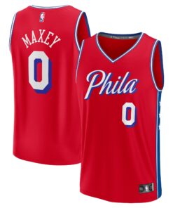 Tyrese Maxey Philadelphia 76ers Fanatics Fast Break Replica Player Jersey - Statement Edition - Red