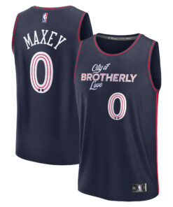 Tyrese Maxey Philadelphia 76ers Fanatics Youth 202324 Fast Break Jersey - Navy - City Edition