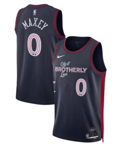 Tyrese Maxey Philadelphia 76ers Unisex 202324 Swingman Jersey - Navy - City Edition