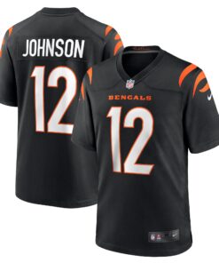 Tyron Johnson Cincinnati Bengals  Home Game Player Jersey  Black