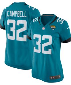 Tyson Campbell Jacksonville Jaguars  Women_s Game Jersey  Teal