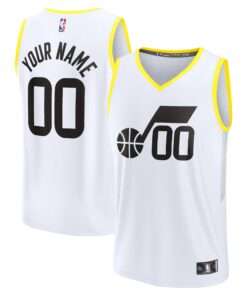 Utah Jazz Fanatics Fast Break Custom Replica Jersey - Association Edition - White