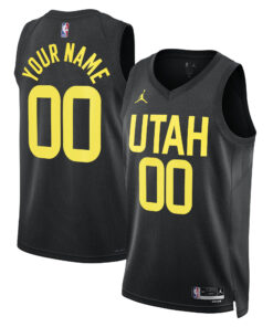 Utah Jazz Jordan Brand Unisex 202223 Swingman Custom Jersey - Statement Edition - Black
