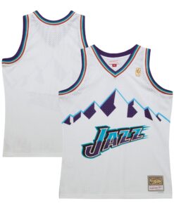  Utah Jazz Mitchell &amp Ness 1996-97 Hardwood Classics Swingman Jersey - White