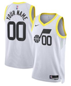 Utah Jazz Unisex Swingman Custom Jersey White - Association Edition