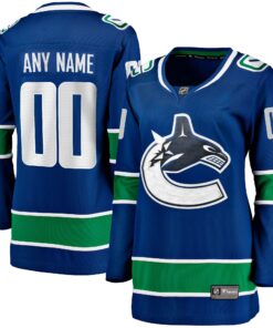 Vancouver Canucks Fanatics Women_s Breakaway Custom Jersey  Blue