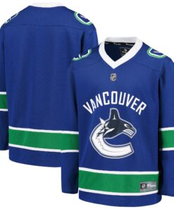 Vancouver Canucks Fanatics Youth Home Replica Blank Jersey  Blue