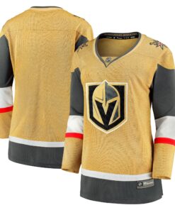  Vegas Golden Knights Fanatics Women_s Home Breakaway Jersey  Gold