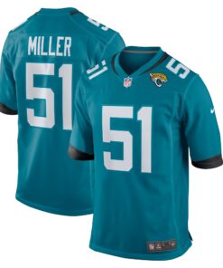 Ventrell Miller Jacksonville Jaguars   Game Jersey   Teal