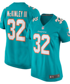 Verone McKinley III Miami Dolphins  Women_s Game Player Jersey  Aqua
