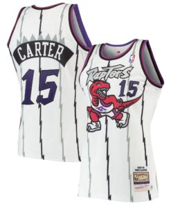 Vince Carter Toronto Raptors Mitchell &amp Ness 199899 Hardwood Classics Authentic Jersey - White