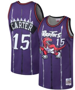 Vince Carter Toronto Raptors Mitchell &amp Ness 199899 Hardwood Classics Swingman Jersey - Purple