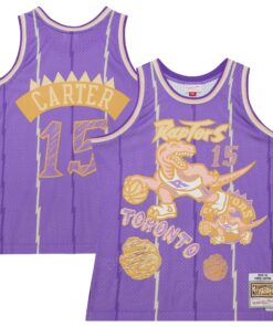 Vince Carter Toronto Raptors Mitchell &amp Ness 199899 Swingman Sidewalk Sketch Jersey - Purple