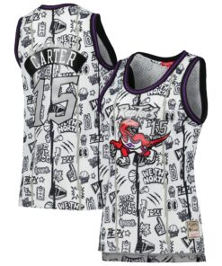Vince Carter Toronto Raptors Mitchell &amp Ness Women's 1998 Doodle Swingman Jersey - White