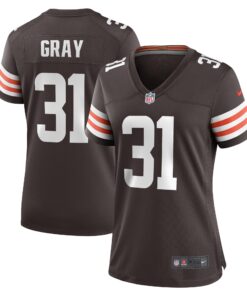 Vincent Gray Cleveland Browns  Women_s Team Game Jersey   Brown
