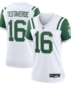 Vinny Testaverde New York Jets  Women_s Classic Alternate Retired Player Game Jersey  White