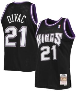 Vlade Divac Sacramento Kings Mitchell &amp Ness 200001 Hardwood Classics Swingman Jersey - Black