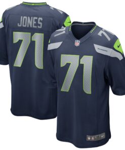 Walter Jones Seattle Seahawks  Game Retired Player Jersey  College Navy