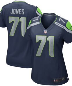 Walter Jones Seattle Seahawks  Women_s Game Retired Player Jersey  College Navy