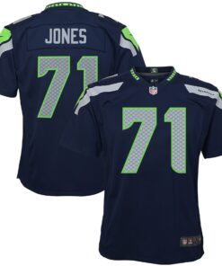 Walter Jones Seattle Seahawks Youth  Retired Game Jersey  Navy Blue