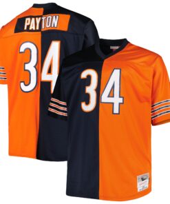 Walter Payton Chicago Bears Mitchell amp Ness Big amp Tall Split Legacy Retired Player Replica Jersey  NavyOrange