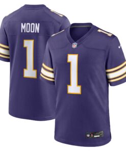 Warren Moon Minnesota Vikings  Classic Retired Player Game Jersey  Purple