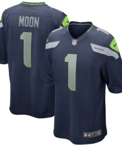 Warren Moon Seattle Seahawks  Game Retired Player Jersey  College Navy