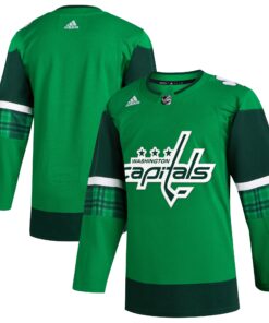  Washington Capitals 2023 St. Patrick_s Day Primegreen Authentic Jersey  Kelly Green