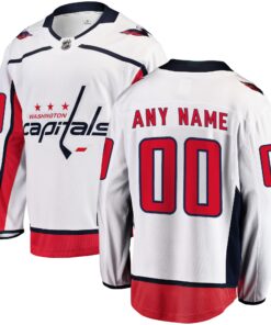Washington Capitals Fanatics Away Breakaway Custom Jersey  White