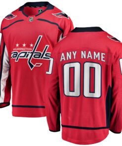 Washington Capitals Fanatics Home Breakaway Custom Jersey  Red