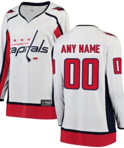 Washington Capitals Fanatics Women_s Away Breakaway Custom Jersey  White