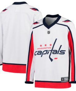 Washington Capitals Fanatics Youth Away Replica Blank Jersey  White