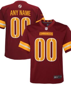 Washington Commanders  Youth Game Custom Player Jersey  Burgundy