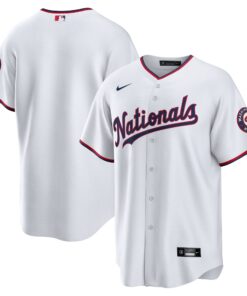 Washington NationalsHome Blank Replica Jersey  White