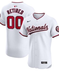 Washington NationalsHome Elite PickAPlayer Retired Roster Jersey  White 1