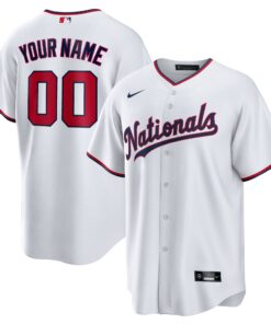 Washington NationalsYouth Replica Custom Jersey  White