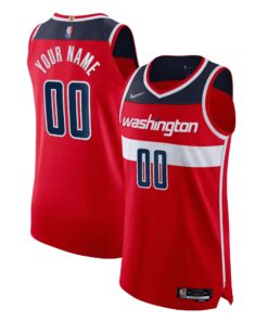 Washington Wizards 202122 Diamond Authentic Custom Jersey - Icon Edition - Red