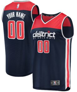 Washington Wizards Fanatics Youth Custom Fast Break Replica Jersey Navy - Statement Edition