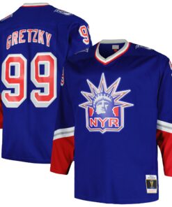 Wayne Gretzky New York Rangers Mitchell amp Ness Big amp Tall Blue Line Player Jersey  Blue