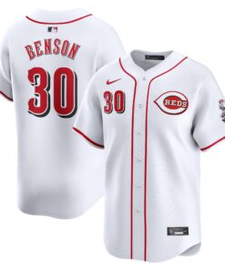 Will Benson Cincinnati RedsHome Limited Player Jersey  White