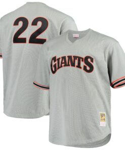 Will Clark San Francisco Giants Mitchell amp Ness Big amp Tall Cooperstown Collection Mesh Batting Practice Jersey  Gray
