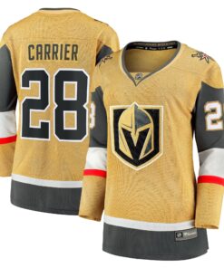 William Carrier Vegas Golden Knights Fanatics Women_s Home Breakaway Player Jersey  Gold