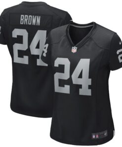 Willie Brown Las Vegas Raiders  Women_s Game Retired Player Jersey  Black